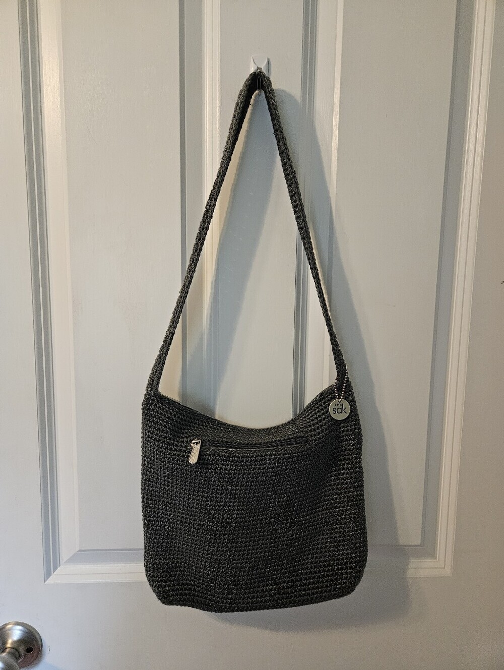 The Sak Gray Shoulder Tote Bag with Zip Pocket